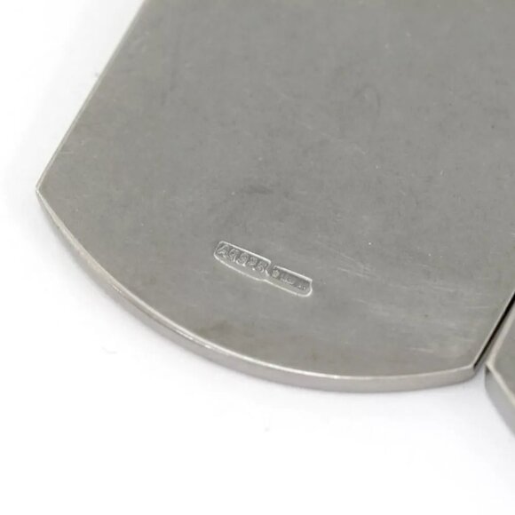 GUCCI Double dog tags ball chain Necklace 23" Silver 925 Auth w/Box #20240 - Picture 8 of 11